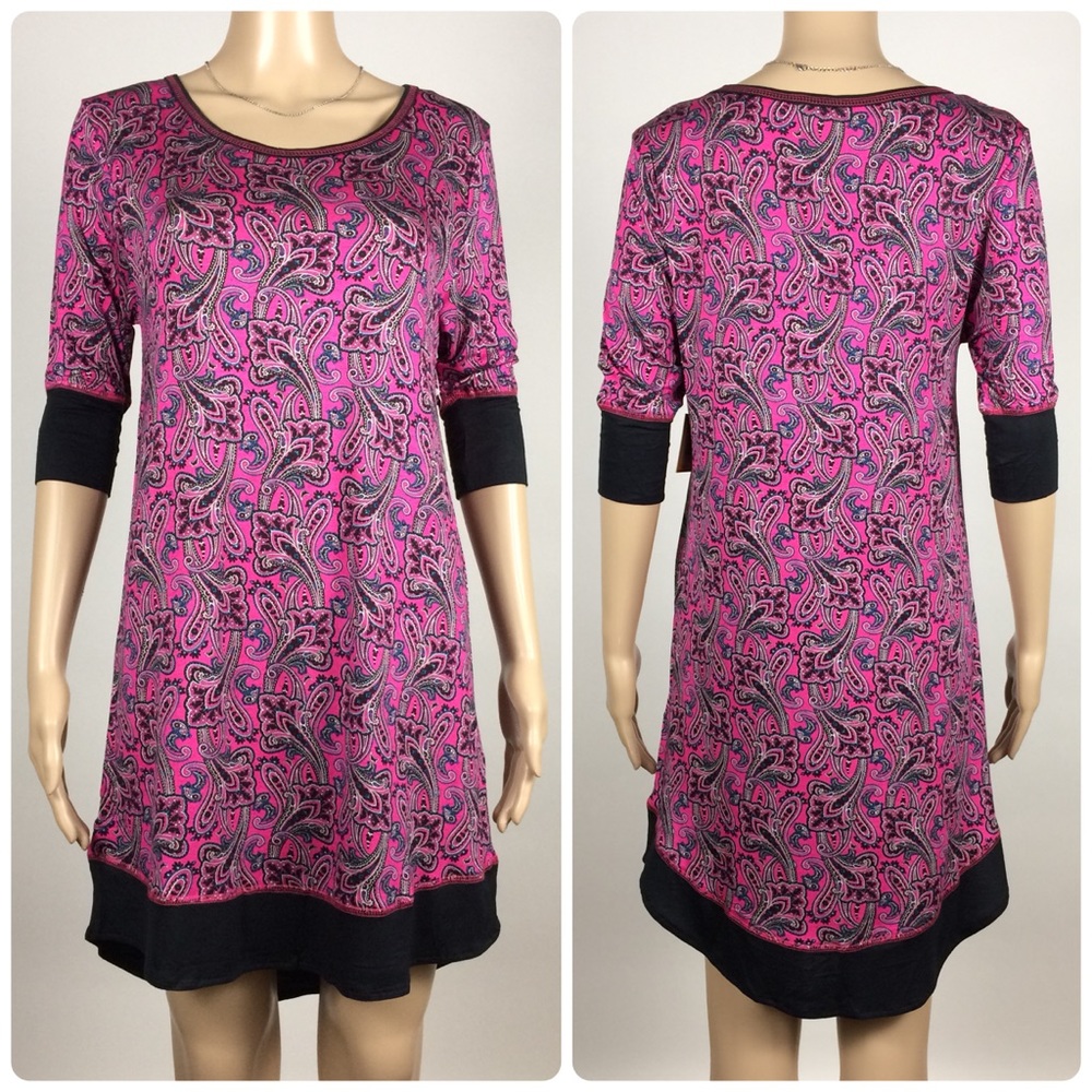 Catherine Malandrino 3/4 Sleeve Sleep Shirt - Picture 1 of 7